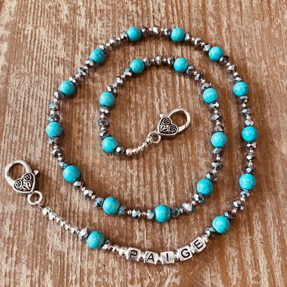 Face Mask Holder Bead Necklace Lanyard Personalize - Picture 1 of 13